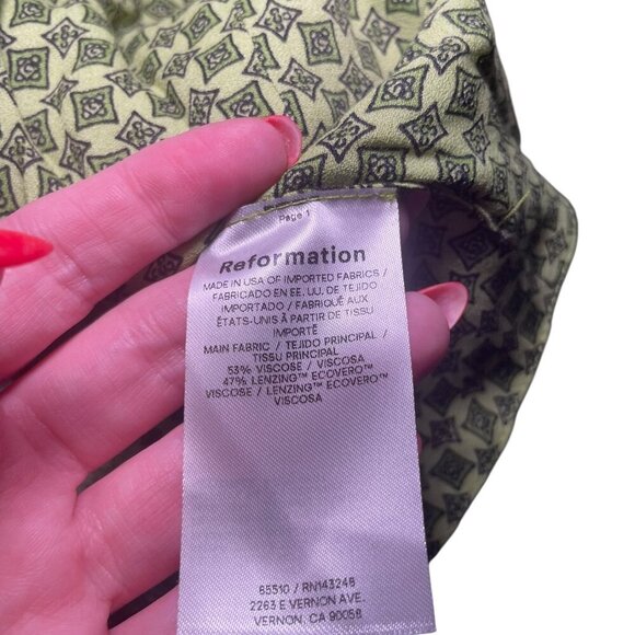 Reformation Hester Top Green Corset Style NWT Size 8 - Picture 5 of 5